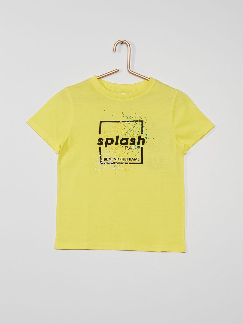 T-shirt met print GEEL - Kiabi