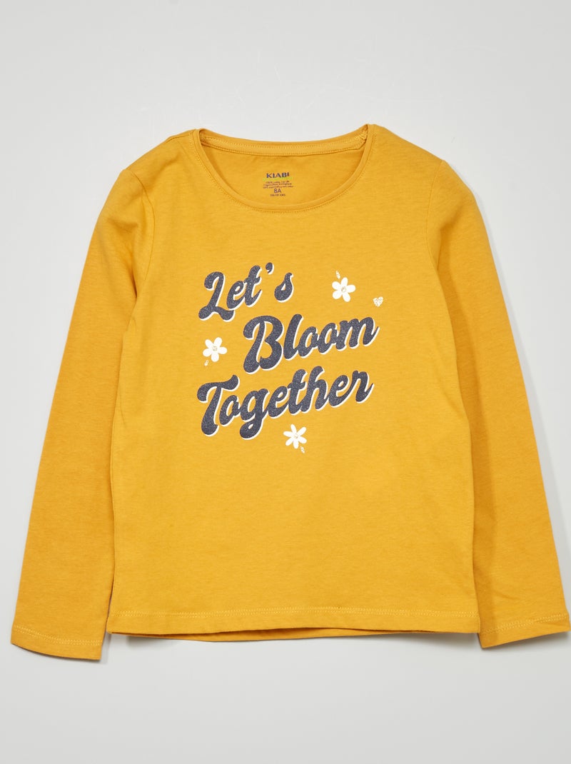 T-shirt met print GEEL - Kiabi