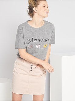 Damesmode maat 34-48 - T-shirt met print - Kiabi