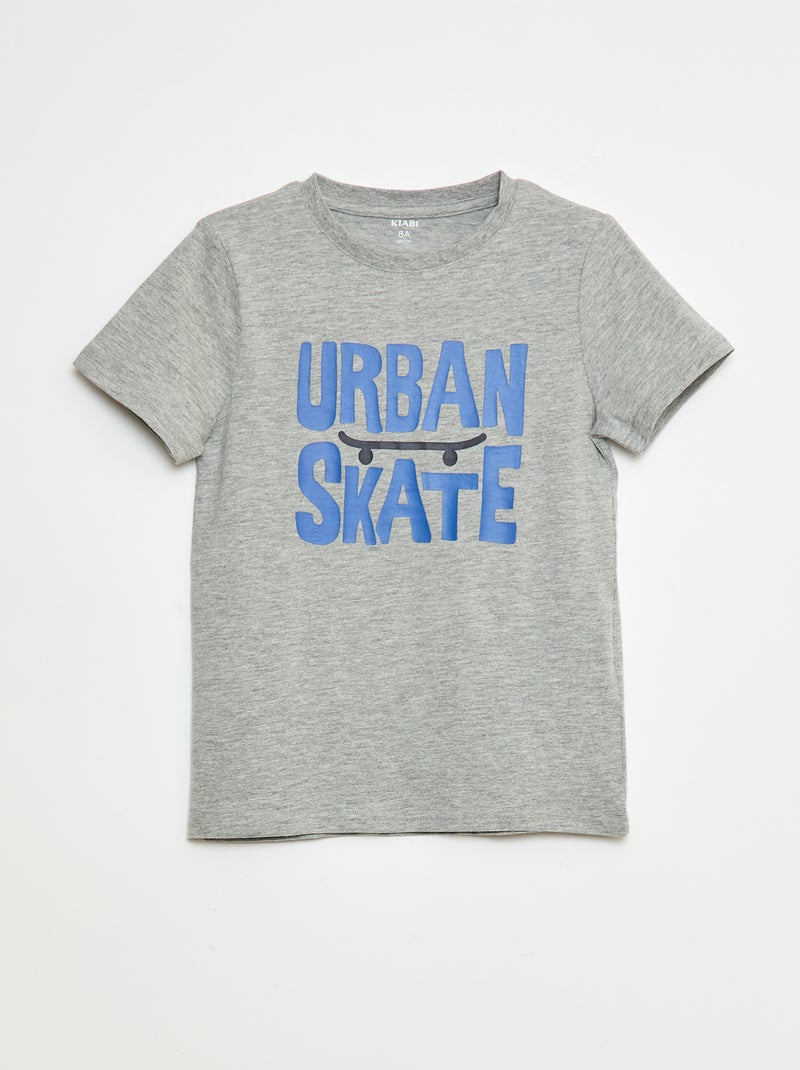 T-shirt met print Grijs - Kiabi