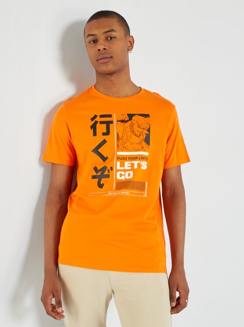 T-shirt met print in mangastijl - Kiabi