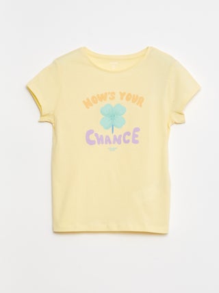 T-shirt met print, korte mouw en ronde hals