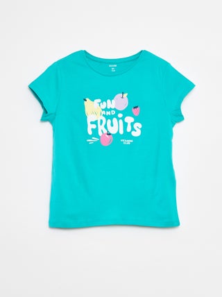T-shirt met print, korte mouw en ronde hals