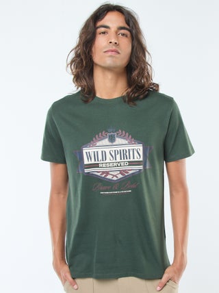 T-shirt met print, korte mouw en ronde hals