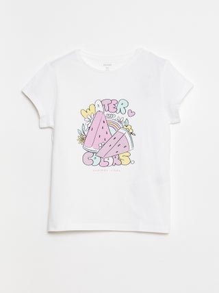 T-shirt met print, korte mouw en ronde hals