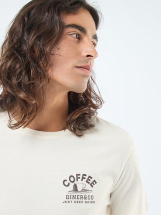 T-shirt met print, korte mouw en ronde hals