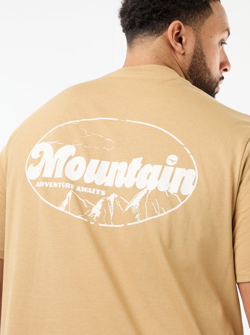 T-shirt met print, korte mouwen en ronde hals - Kiabi