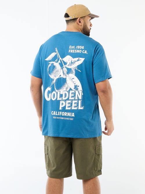 T-shirt met print, korte mouwen en ronde hals - Kiabi