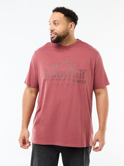 T-shirt met print, korte mouwen en ronde hals - Kiabi