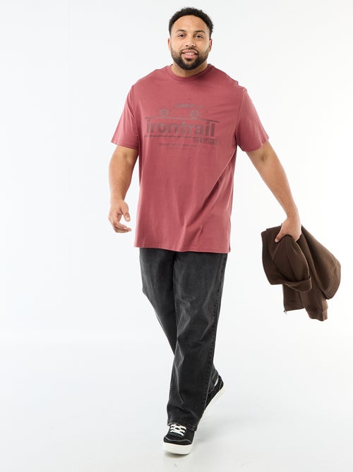 T-shirt met print, korte mouwen en ronde hals - Kiabi