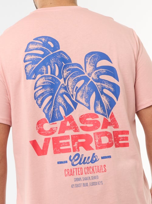 T-shirt met print, korte mouwen en ronde hals - Kiabi