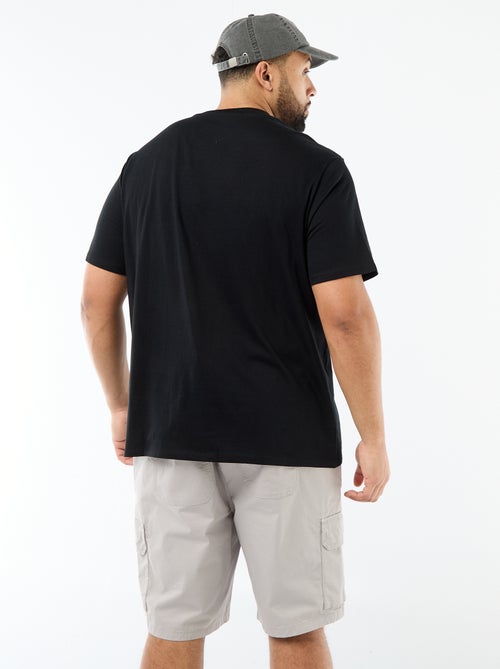 T-shirt met print, korte mouwen en ronde hals - Kiabi