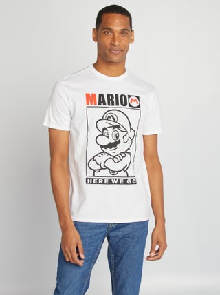 T-shirt met print 'Mario'