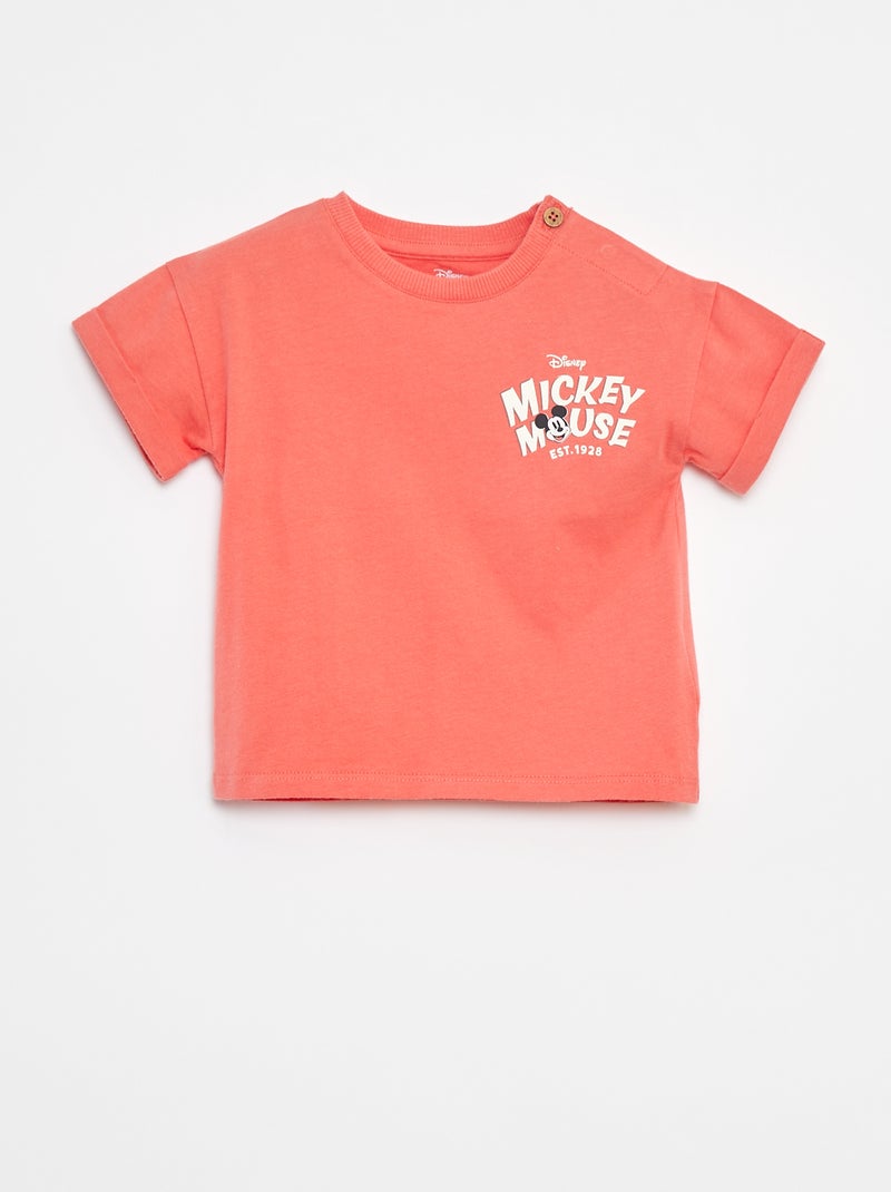 T-shirt met print Mickey Rood - Kiabi