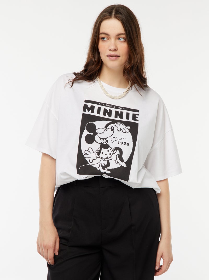 T-shirt met print 'Minnie' Wit - Kiabi