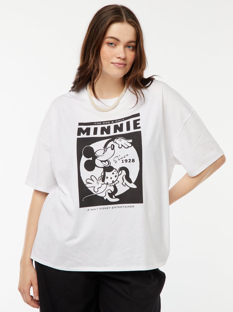 T-shirt met print 'Minnie' Wit - Kiabi
