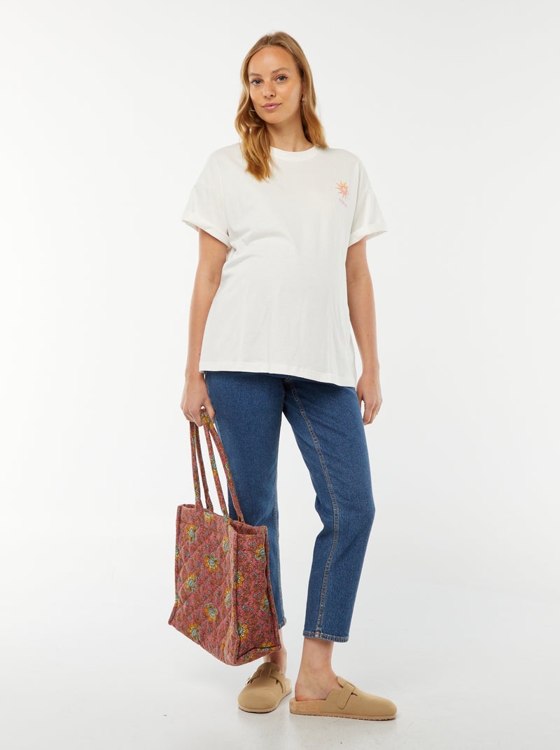 T-shirt met print 'Only Maternity' WIT - Kiabi