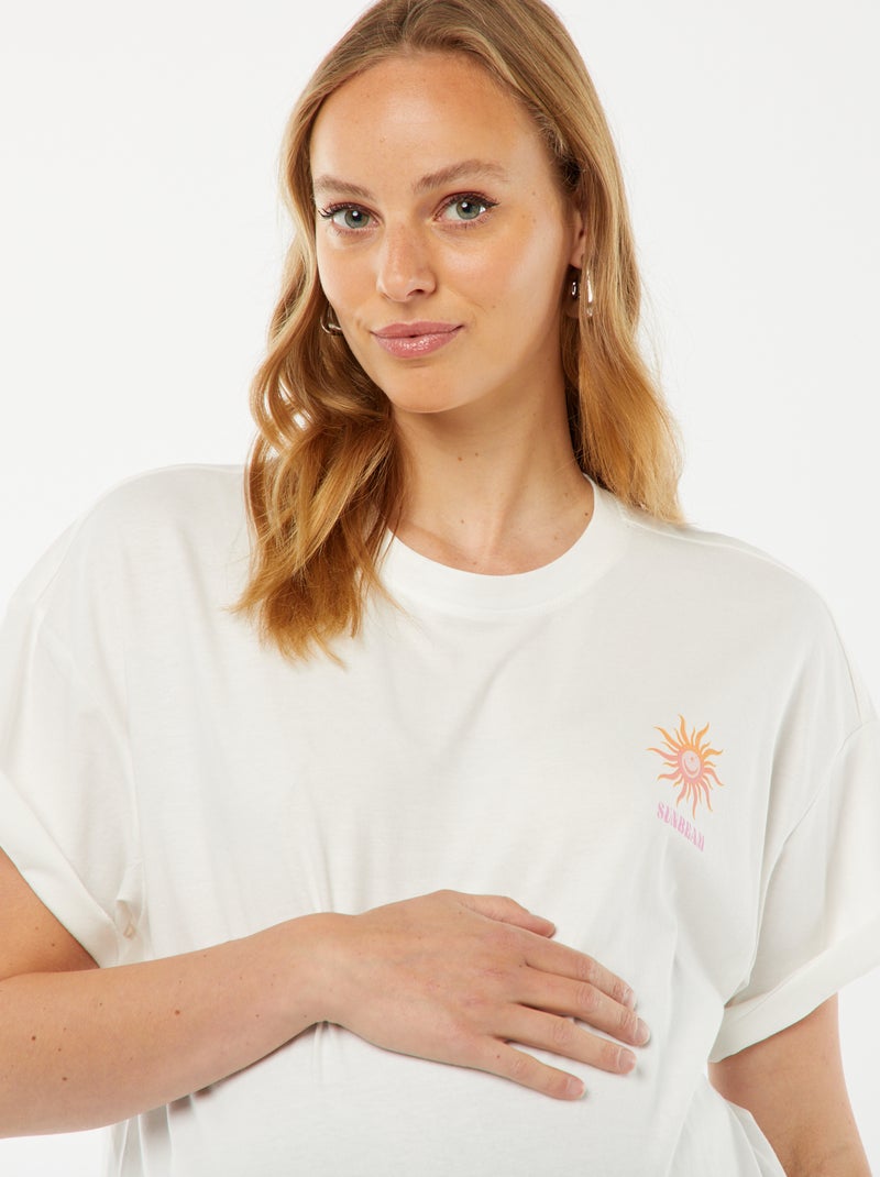 T-shirt met print 'Only Maternity' WIT - Kiabi