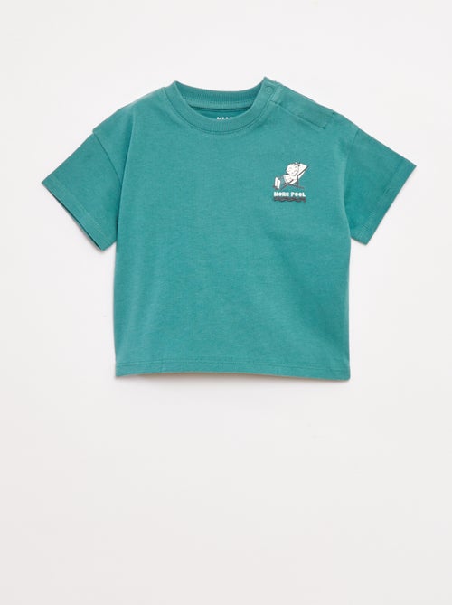 T-shirt met print op borst en rug - Kiabi