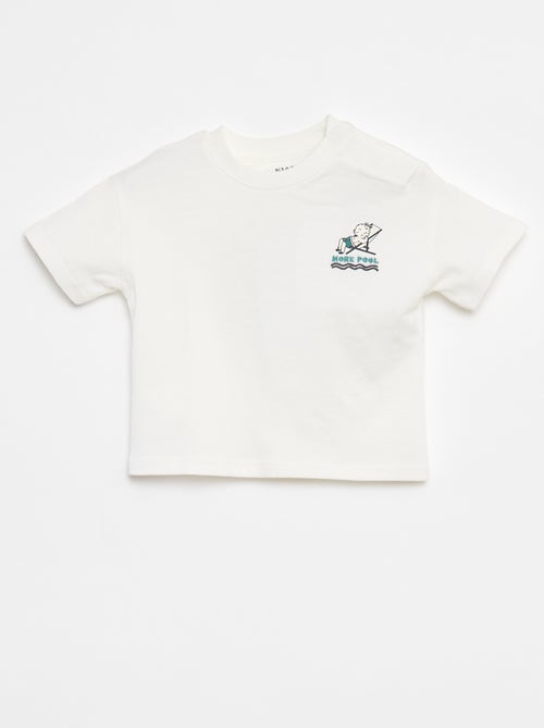 T-shirt met print op borst en rug - Kiabi