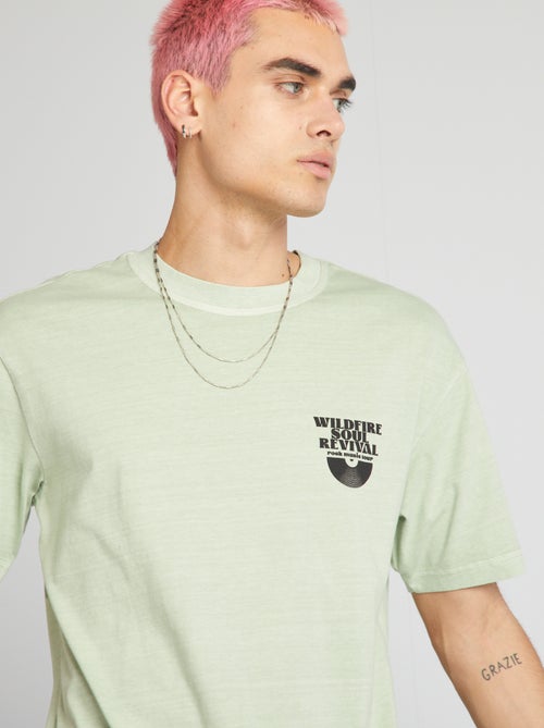T-shirt met print op de borst - Kiabi