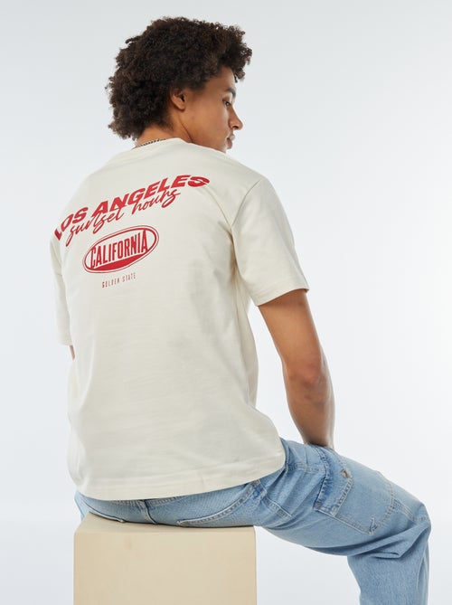 T-shirt met print op de borst - Kiabi