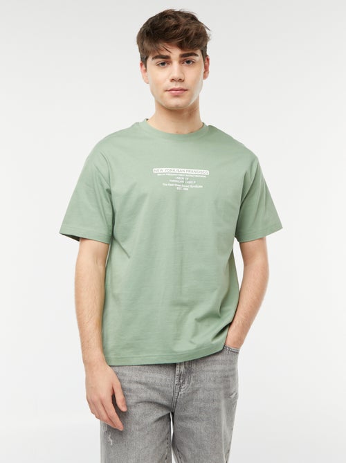 T-shirt met print op de borst - Kiabi