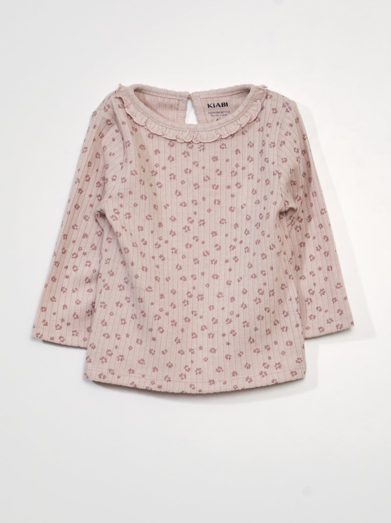 T-shirt met print PAARS - Kiabi