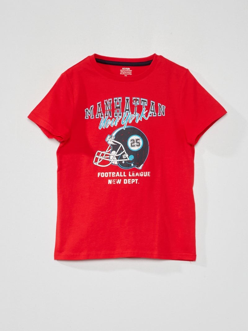T-shirt met print ROOD - Kiabi