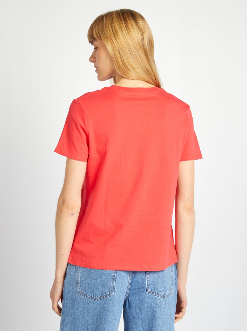 T-shirt met print ROOD - Kiabi