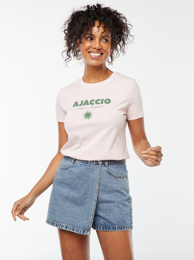 T-shirt met print Rose - Kiabi