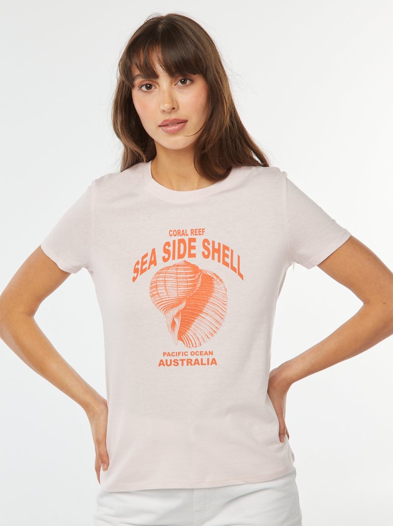 T-shirt met print Rose - Kiabi