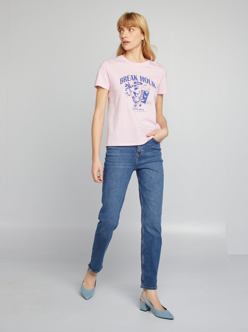 T-shirt met print ROSE - Kiabi