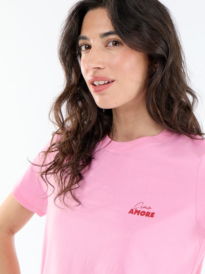 T-shirt met print Rose - Kiabi