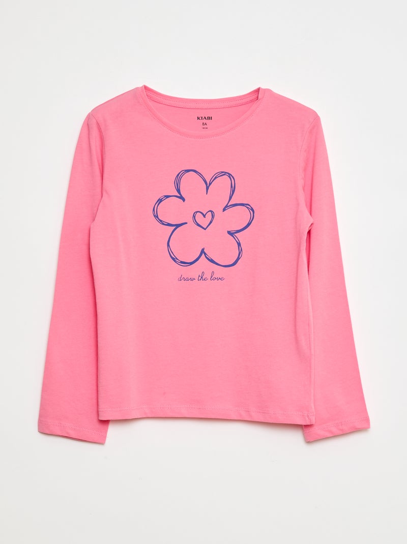 T-shirt met print Rose - Kiabi