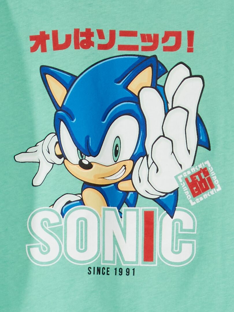 T shirt met print Sonic GROEN Kiabi 9.00