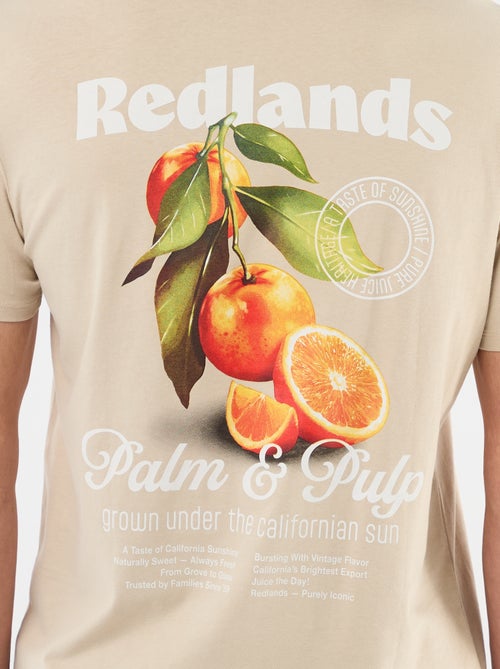 T-shirt met print voor- en achterkant en korte mouwen - Kiabi