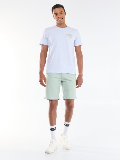 T-shirt met print voor- en achterkant en korte mouwen - Kiabi