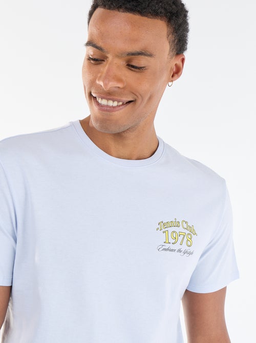 T-shirt met print voor- en achterkant en korte mouwen - Kiabi
