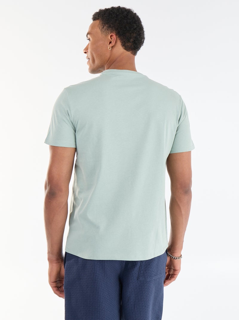 T-shirt met print voor- en achterkant en korte mouwen Groen - Kiabi