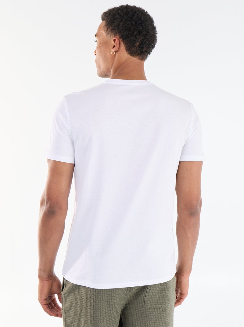 T-shirt met print voor- en achterkant en korte mouwen Wit - Kiabi