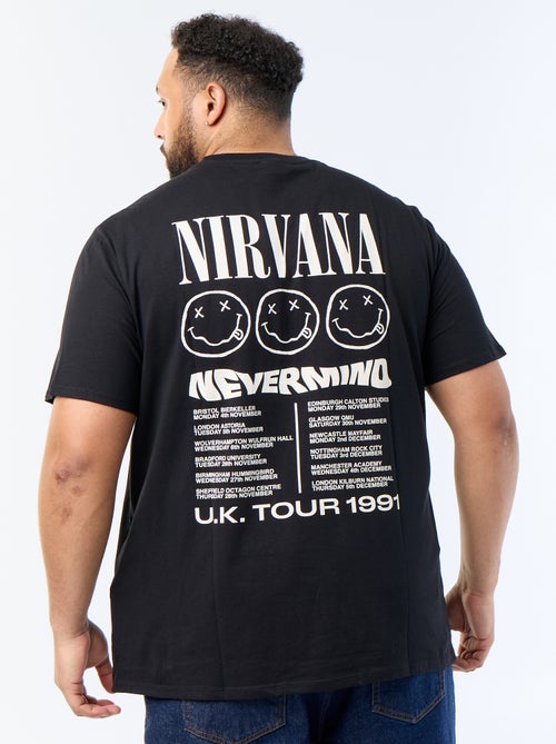 T-shirt met print voor- en achterkant 'Nirvana' - Kiabi