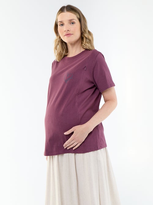 T-shirt met print voor borstvoeding - Kiabi