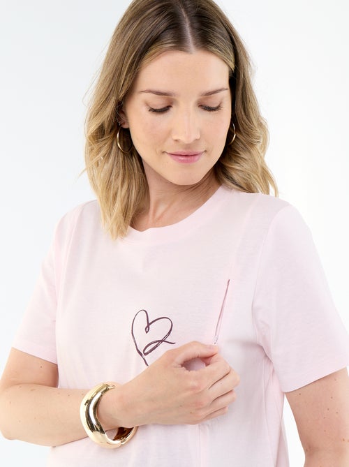 T-shirt met print voor borstvoeding - Kiabi