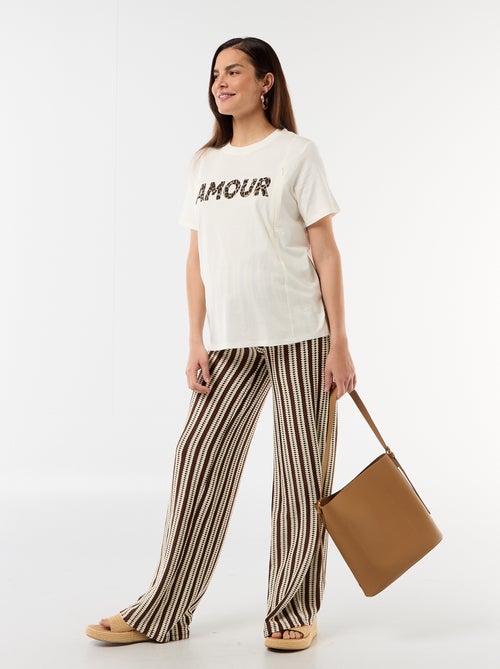 T-shirt met print voor borstvoeding - Kiabi
