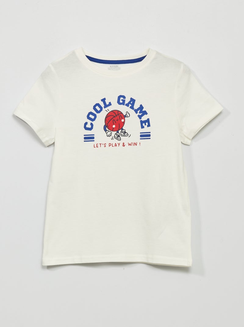 T-shirt met print WIT - Kiabi