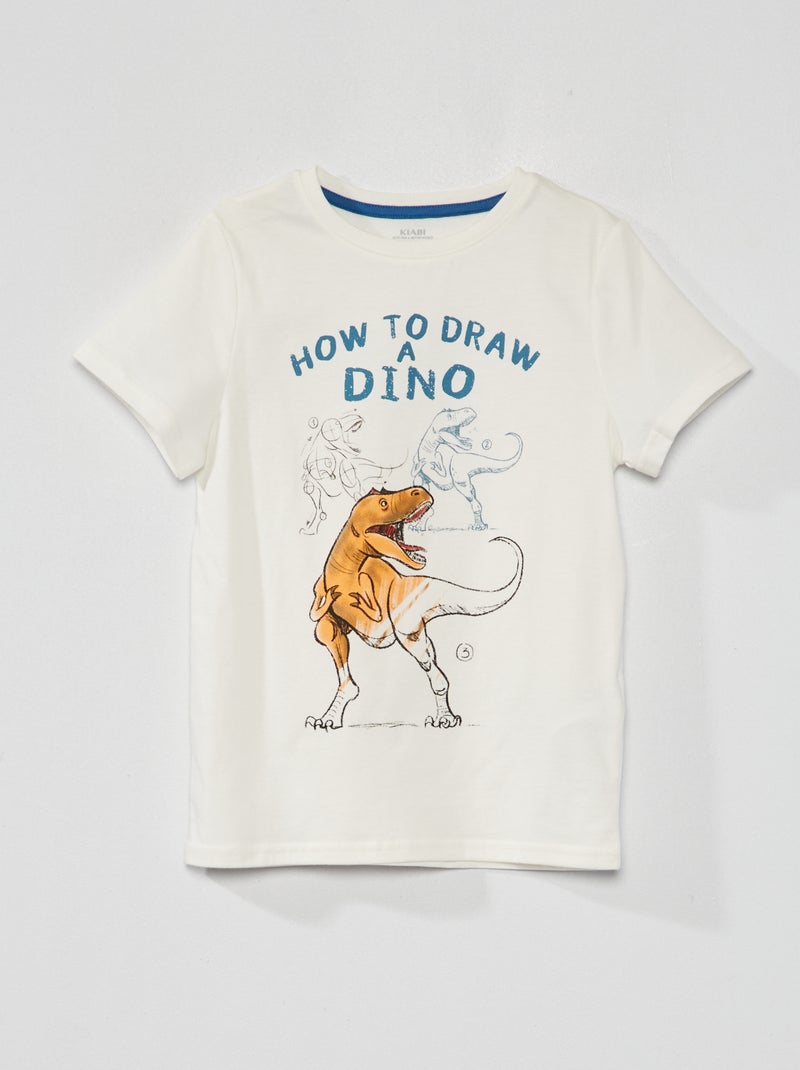 T-shirt met print WIT - Kiabi
