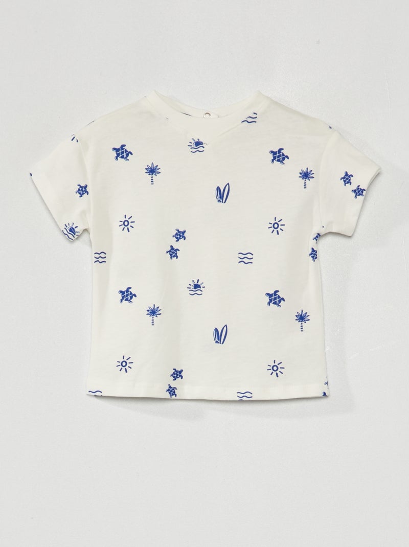 T-shirt met print WIT - Kiabi