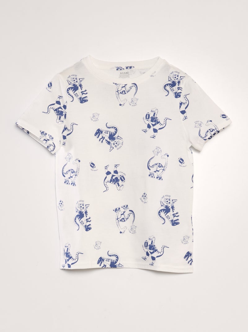 T-shirt met print WIT - Kiabi