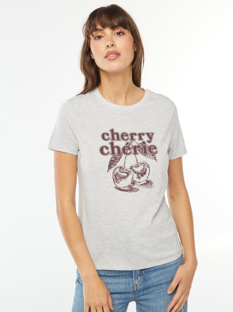 T-shirt met print Wit - Kiabi